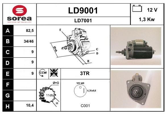 SNRA LD9001 Anlasser LD9001: Kaufen Sie zu einem guten Preis in Polen bei 2407.PL!