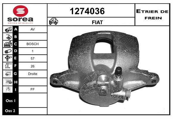 SNRA 1274036 Brake caliper 1274036: Buy near me in Poland at 2407.PL - Good price!