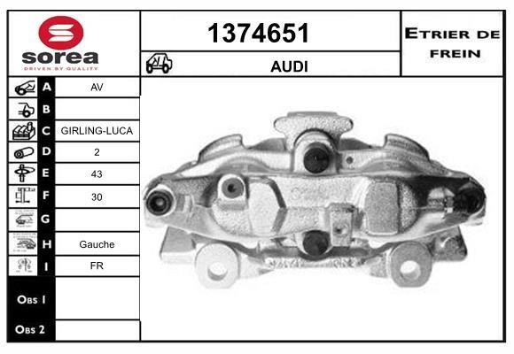 SNRA 1374651 Brake caliper 1374651: Buy near me in Poland at 2407.PL - Good price!