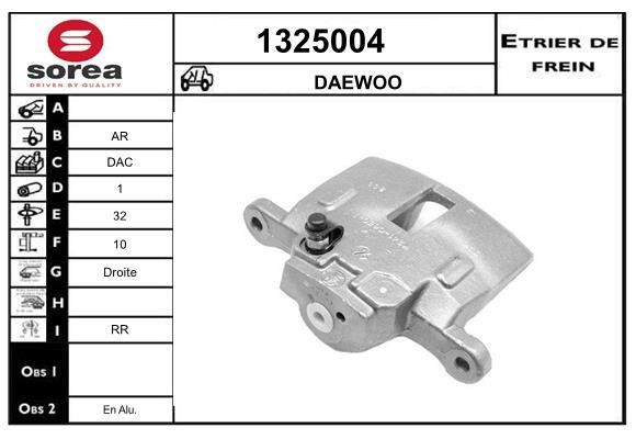 SNRA 1325004 Brake caliper rear right 1325004: Buy near me in Poland at 2407.PL - Good price!