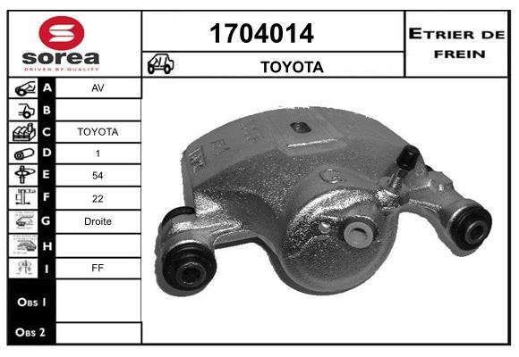 SNRA 1704014 Brake caliper 1704014: Buy near me at 2407.PL in Poland at an Affordable price!