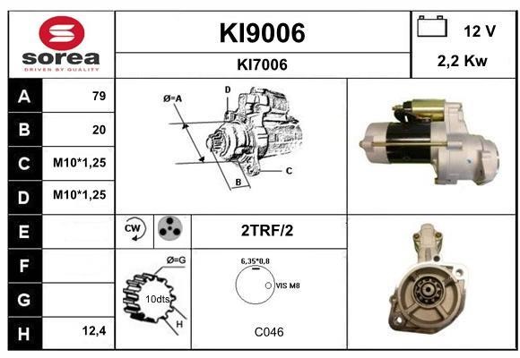 SNRA KI9006 Starter KI9006: Buy near me in Poland at 2407.PL - Good price!