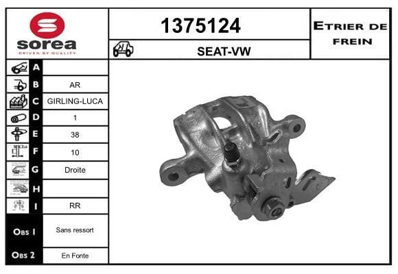 SNRA 1375124 Brake caliper rear right 1375124: Buy near me in Poland at 2407.PL - Good price!