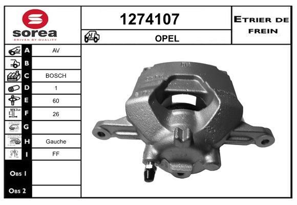 SNRA 1274107 Brake caliper front left 1274107: Buy near me at 2407.PL in Poland at an Affordable price!