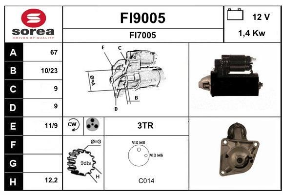 SNRA FI9005 Стартер FI9005: Отличная цена - Купить в Польше на 2407.PL!