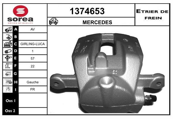 SNRA 1374653 Brake caliper front left 1374653: Buy near me in Poland at 2407.PL - Good price!