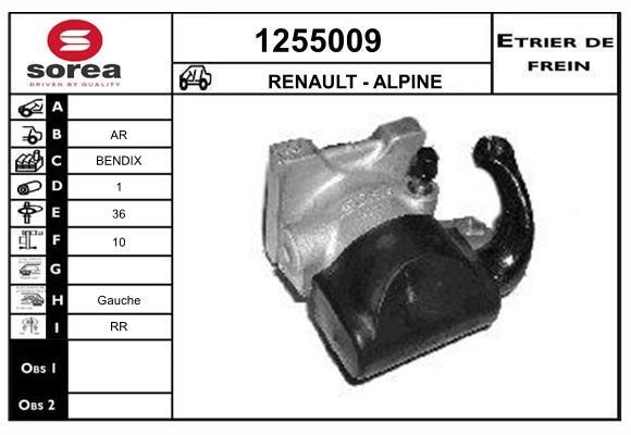 SNRA 1255009 Brake caliper 1255009: Buy near me in Poland at 2407.PL - Good price!