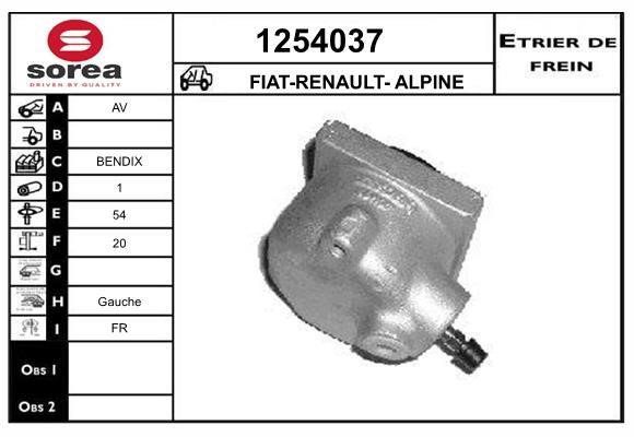SNRA 1254037 Суппорт тормозной 1254037: Отличная цена - Купить в Польше на 2407.PL!