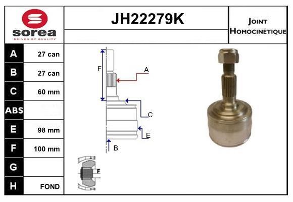 SNRA JH22279K CV joint JH22279K: Buy near me in Poland at 2407.PL - Good price!