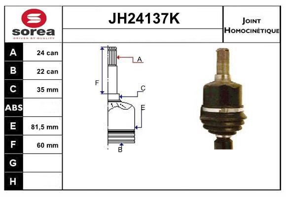 SNRA JH24137K CV joint JH24137K: Buy near me in Poland at 2407.PL - Good price!