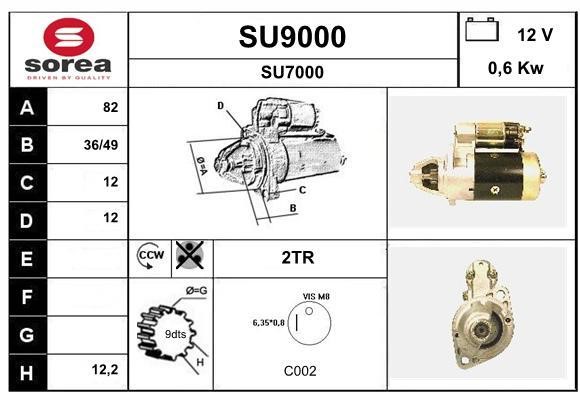 SNRA SU9000 Starter SU9000: Buy near me in Poland at 2407.PL - Good price!