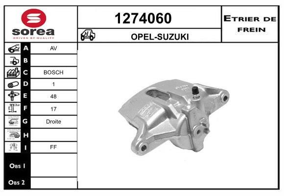 SNRA 1274060 Brake caliper 1274060: Buy near me in Poland at 2407.PL - Good price!