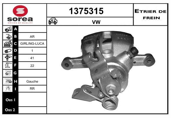 SNRA 1375315 Суппорт тормозной задний левый 1375315: Отличная цена - Купить в Польше на 2407.PL!
