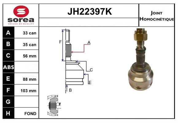 SNRA JH22397K CV joint JH22397K: Buy near me in Poland at 2407.PL - Good price!