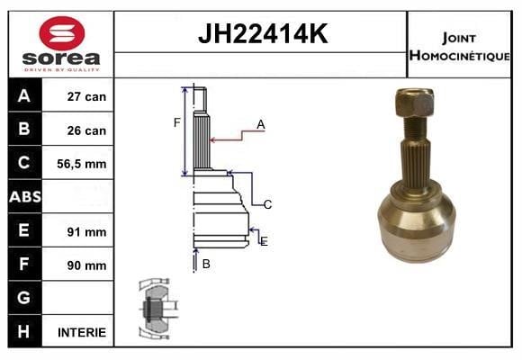 SNRA JH22414K Шарнир равных угловых скоростей (ШРУС) JH22414K: Отличная цена - Купить в Польше на 2407.PL!
