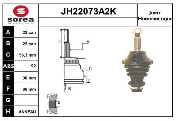 SNRA JH22073A2K CV joint JH22073A2K: Buy near me in Poland at 2407.PL - Good price!