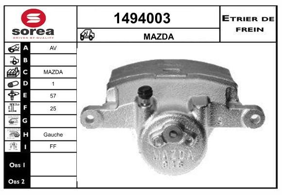 SNRA 1494003 Brake caliper front left 1494003: Buy near me in Poland at 2407.PL - Good price!