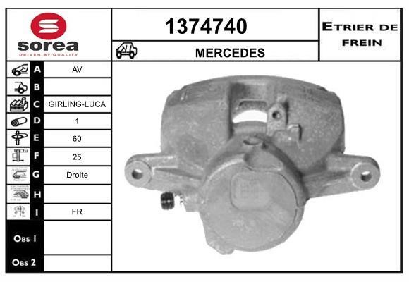 SNRA 1374740 Brake caliper 1374740: Buy near me in Poland at 2407.PL - Good price!