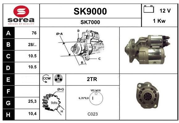 SNRA SK9000 Стартер SK9000: Отличная цена - Купить в Польше на 2407.PL!