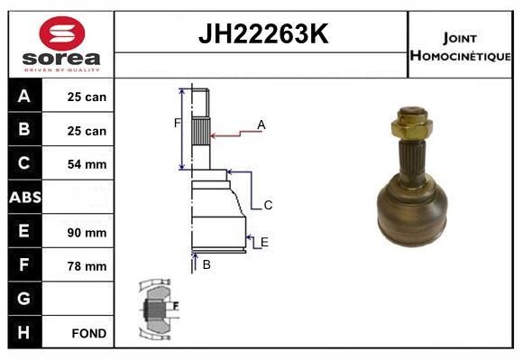 SNRA JH22263K CV joint JH22263K: Buy near me in Poland at 2407.PL - Good price!