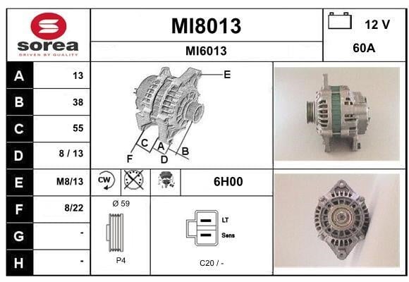 SNRA MI8013 Alternator MI8013: Buy near me in Poland at 2407.PL - Good price!