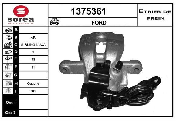 SNRA 1375361 Brake caliper rear left 1375361: Buy near me in Poland at 2407.PL - Good price!