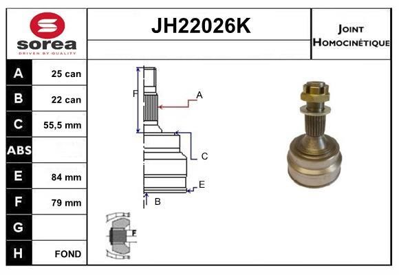 SNRA JH22026K Шарнір рівних кутових швидкостей (ШРКШ) JH22026K: Приваблива ціна - Купити у Польщі на 2407.PL!