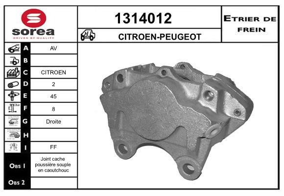 SNRA 1314012 Суппорт тормозной передний правый 1314012: Отличная цена - Купить в Польше на 2407.PL!