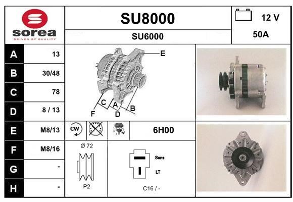 SNRA SU8000 Alternator SU8000: Dobra cena w Polsce na 2407.PL - Kup Teraz!