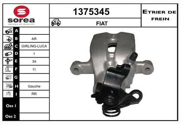 SNRA 1375345 Brake caliper rear left 1375345: Buy near me in Poland at 2407.PL - Good price!