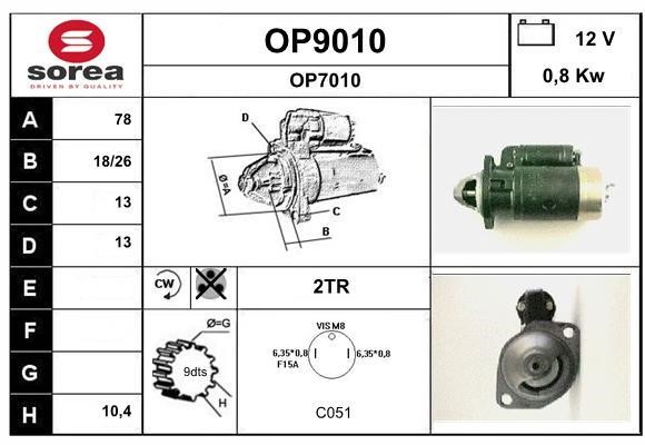 SNRA OP9010 Starter OP9010: Buy near me at 2407.PL in Poland at an Affordable price!
