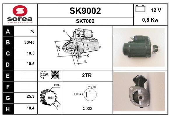 SNRA SK9002 Starter SK9002: Buy near me in Poland at 2407.PL - Good price!
