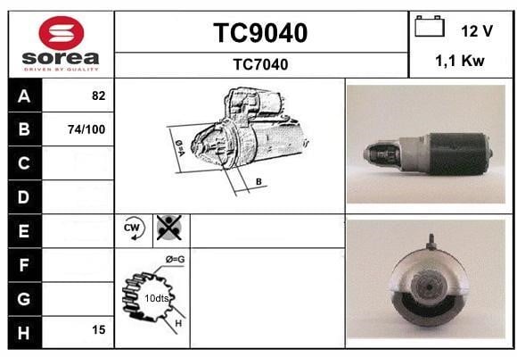 SNRA TC9040 Starter TC9040: Buy near me in Poland at 2407.PL - Good price!