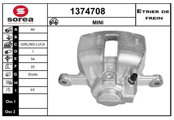 SNRA 1374708 Brake caliper 1374708: Buy near me in Poland at 2407.PL - Good price!