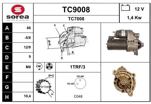 SNRA TC9008 Стартер TC9008: Отличная цена - Купить в Польше на 2407.PL!