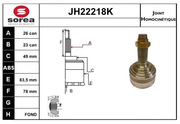 SNRA JH22218K CV joint JH22218K: Buy near me in Poland at 2407.PL - Good price!
