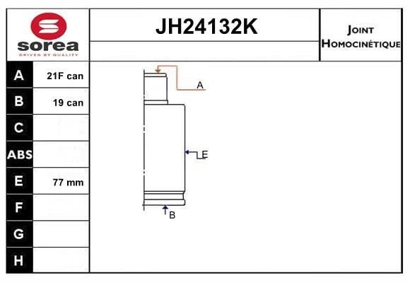 SNRA JH24132K Шарнир равных угловых скоростей (ШРУС) JH24132K: Отличная цена - Купить в Польше на 2407.PL!