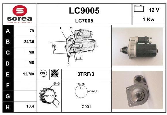 SNRA LC9005 Starter LC9005: Buy near me in Poland at 2407.PL - Good price!