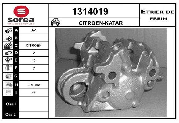 SNRA 1314019 Суппорт тормозной 1314019: Отличная цена - Купить в Польше на 2407.PL!