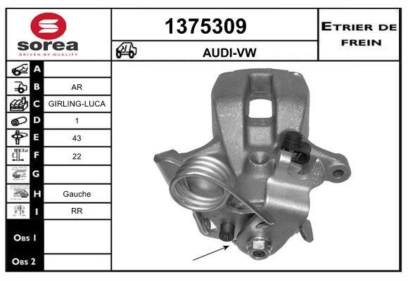 SNRA 1375309 Суппорт тормозной задний левый 1375309: Отличная цена - Купить в Польше на 2407.PL!