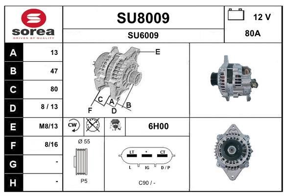 SNRA SU8009 Alternator SU8009: Dobra cena w Polsce na 2407.PL - Kup Teraz!
