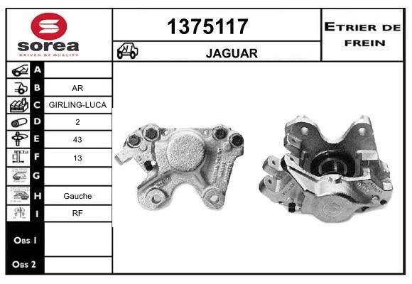 SNRA 1375117 Brake caliper rear left 1375117: Buy near me in Poland at 2407.PL - Good price!