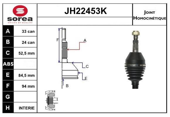 SNRA JH22453K Шарнир равных угловых скоростей (ШРУС) JH22453K: Отличная цена - Купить в Польше на 2407.PL!
