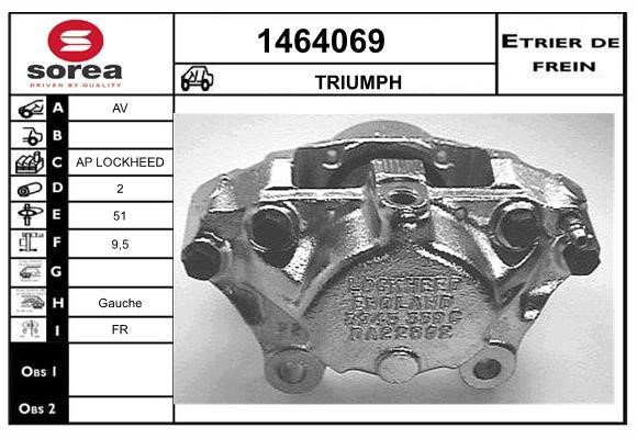 SNRA 1464069 Brake caliper front left 1464069: Buy near me in Poland at 2407.PL - Good price!