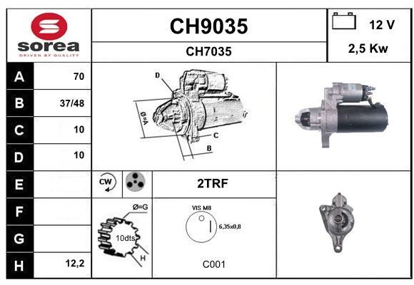 SNRA CH9035 Starter CH9035: Buy near me in Poland at 2407.PL - Good price!