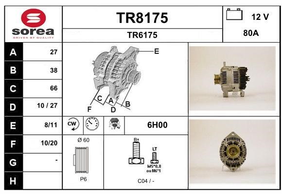 SNRA TR8175 Alternator TR8175: Dobra cena w Polsce na 2407.PL - Kup Teraz!