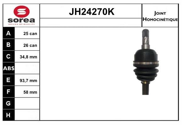 SNRA JH24270K Joint Kit, drive shaft JH24270K: Buy near me in Poland at 2407.PL - Good price!