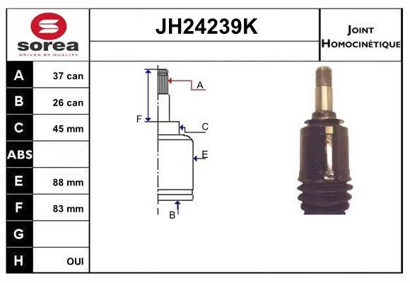 SNRA JH24239K Шарнирный комплект JH24239K: Отличная цена - Купить в Польше на 2407.PL!