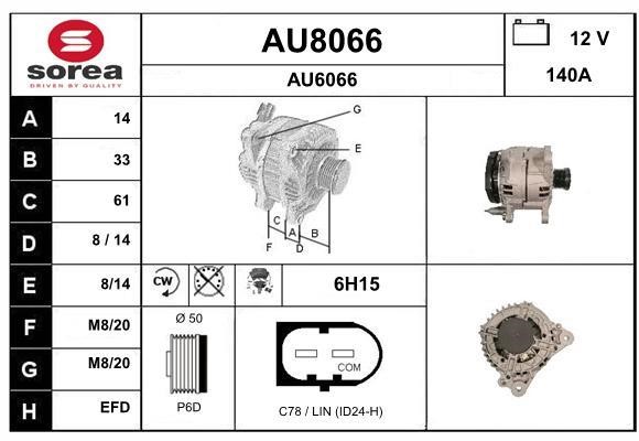 SNRA AU8066 Генератор AU8066: Отличная цена - Купить в Польше на 2407.PL!