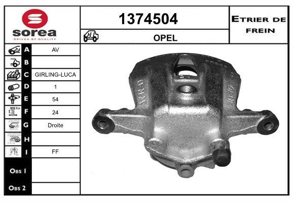 SNRA 1374504 Brake caliper front right 1374504: Buy near me in Poland at 2407.PL - Good price!